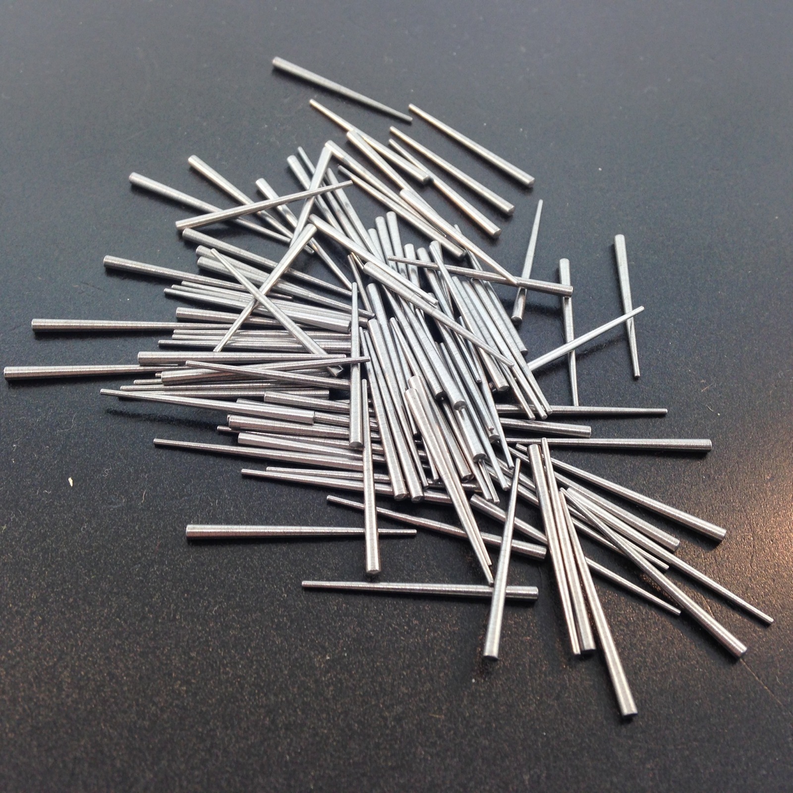 100 Steel tapered pins for clock repair .030″ x .065″ x 1″