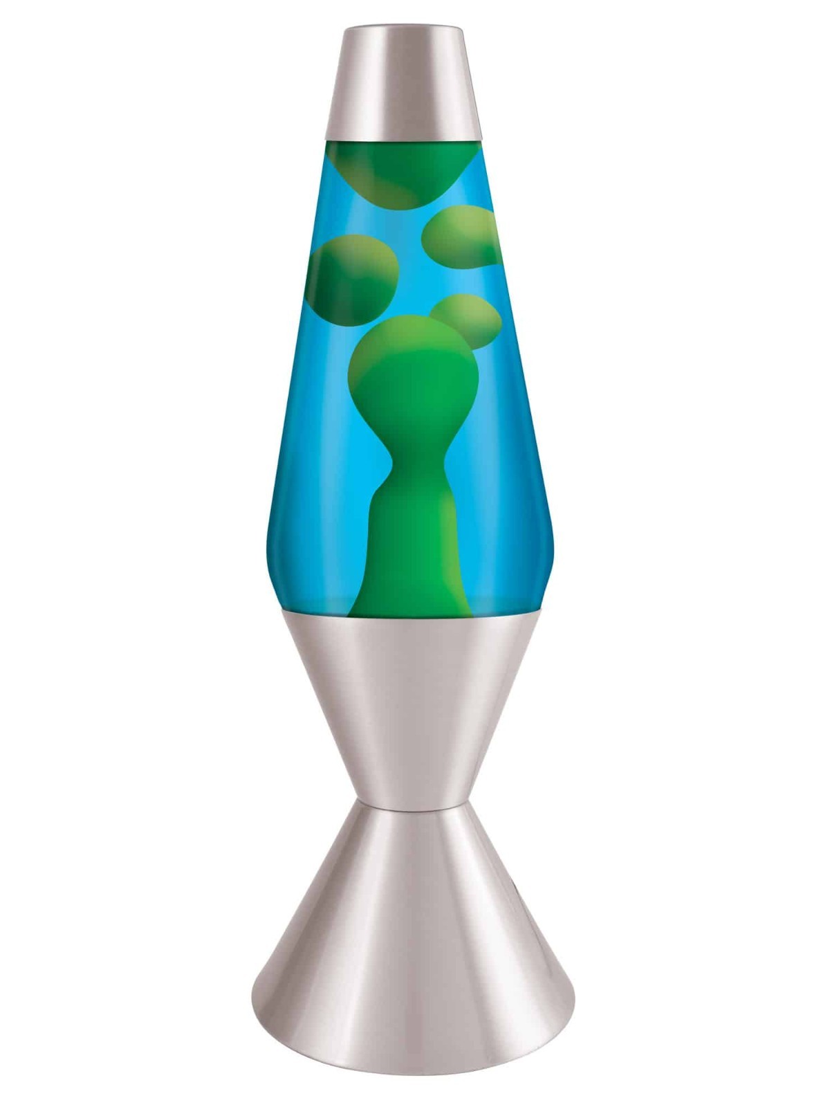 16.3″ LAVA Lamp Classic Yellow Wax/Blue Silver Base