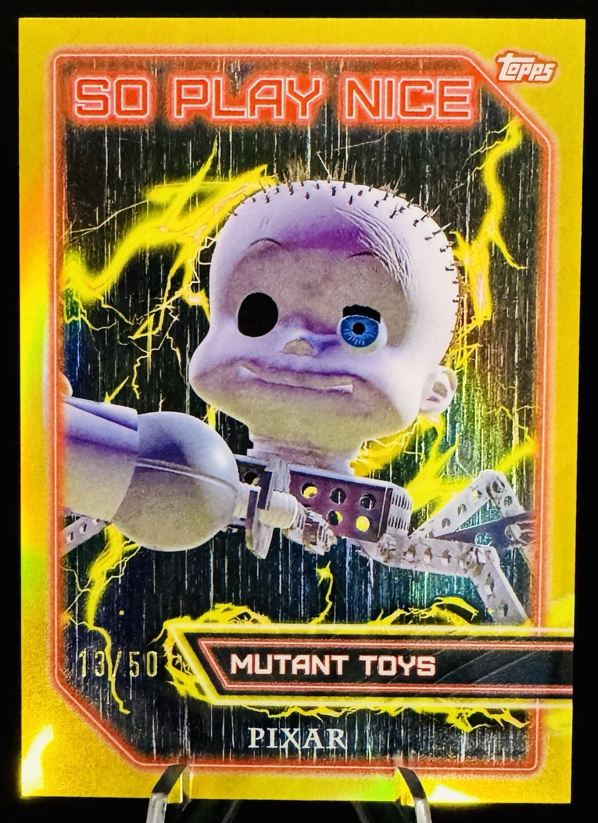 Topps Disney Pixar Gold Refractor /50 30 Years of Toy Story SPN-2 Mutant Toys