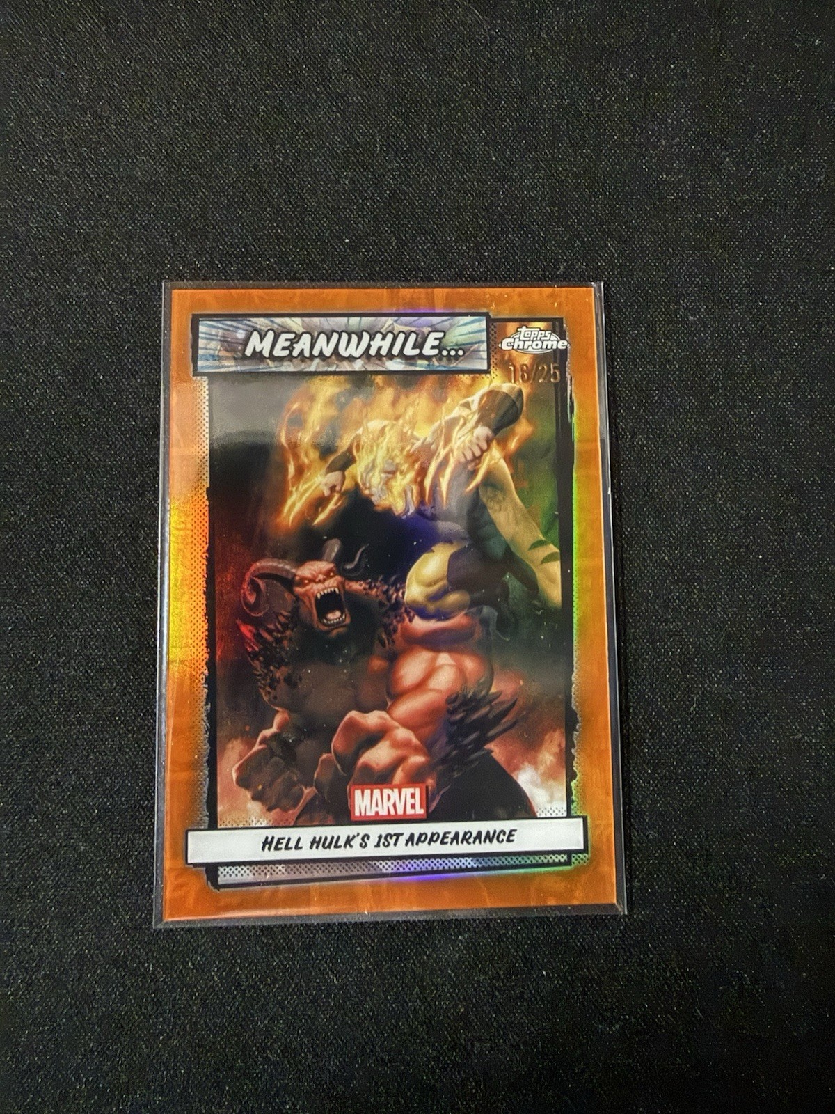 2026 Topps Chrome Marvel Orange Refractor /25 Hell Hulk’s 1st Appearance