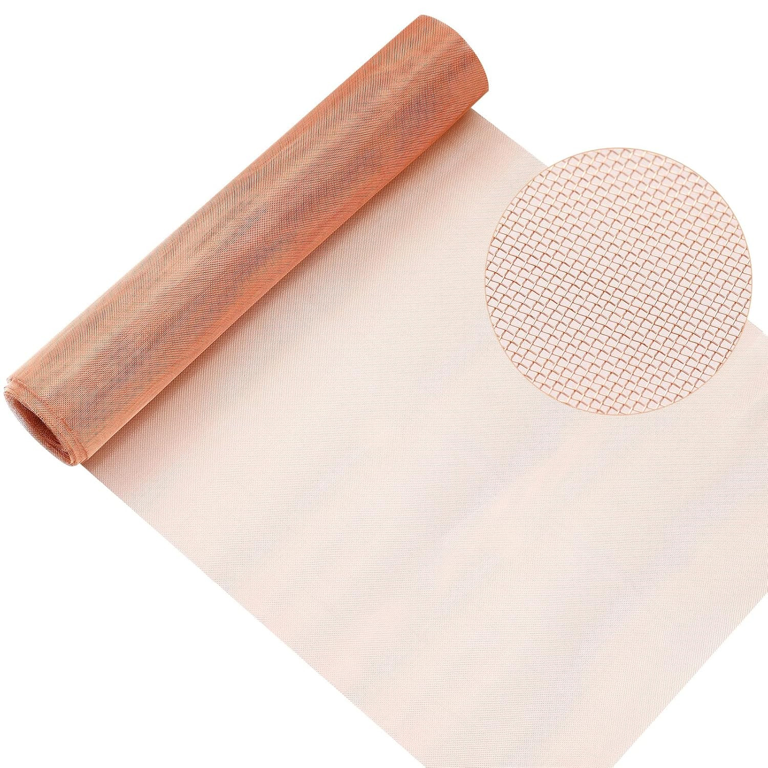 36 Inch X 20 Ft Copper Mesh Screen 99.9% Pure Copper 40 Mesh Roll Wire Fabric fo