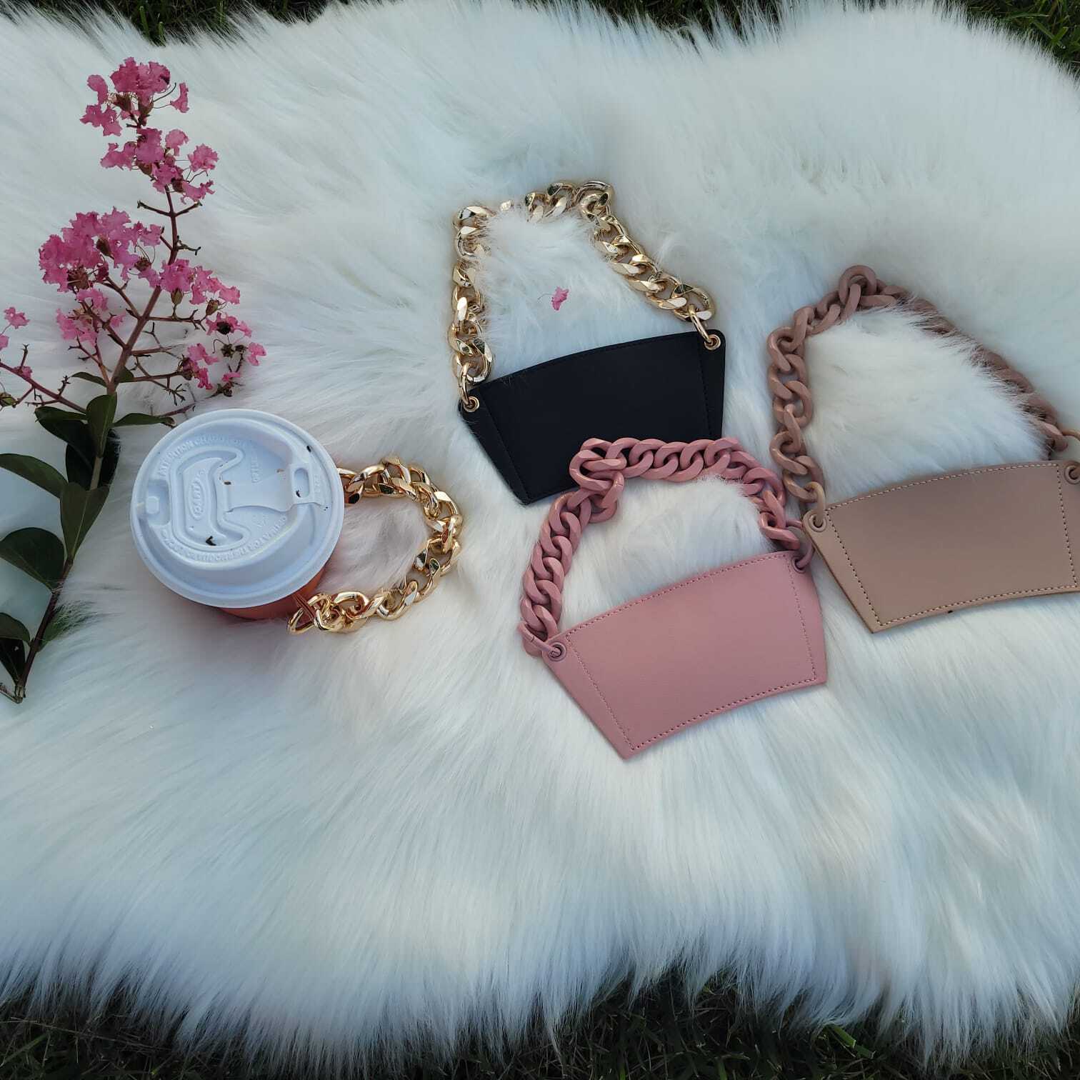 Cup Sleeves for Cold Drinks Reusable Cup Sleeve with Strap