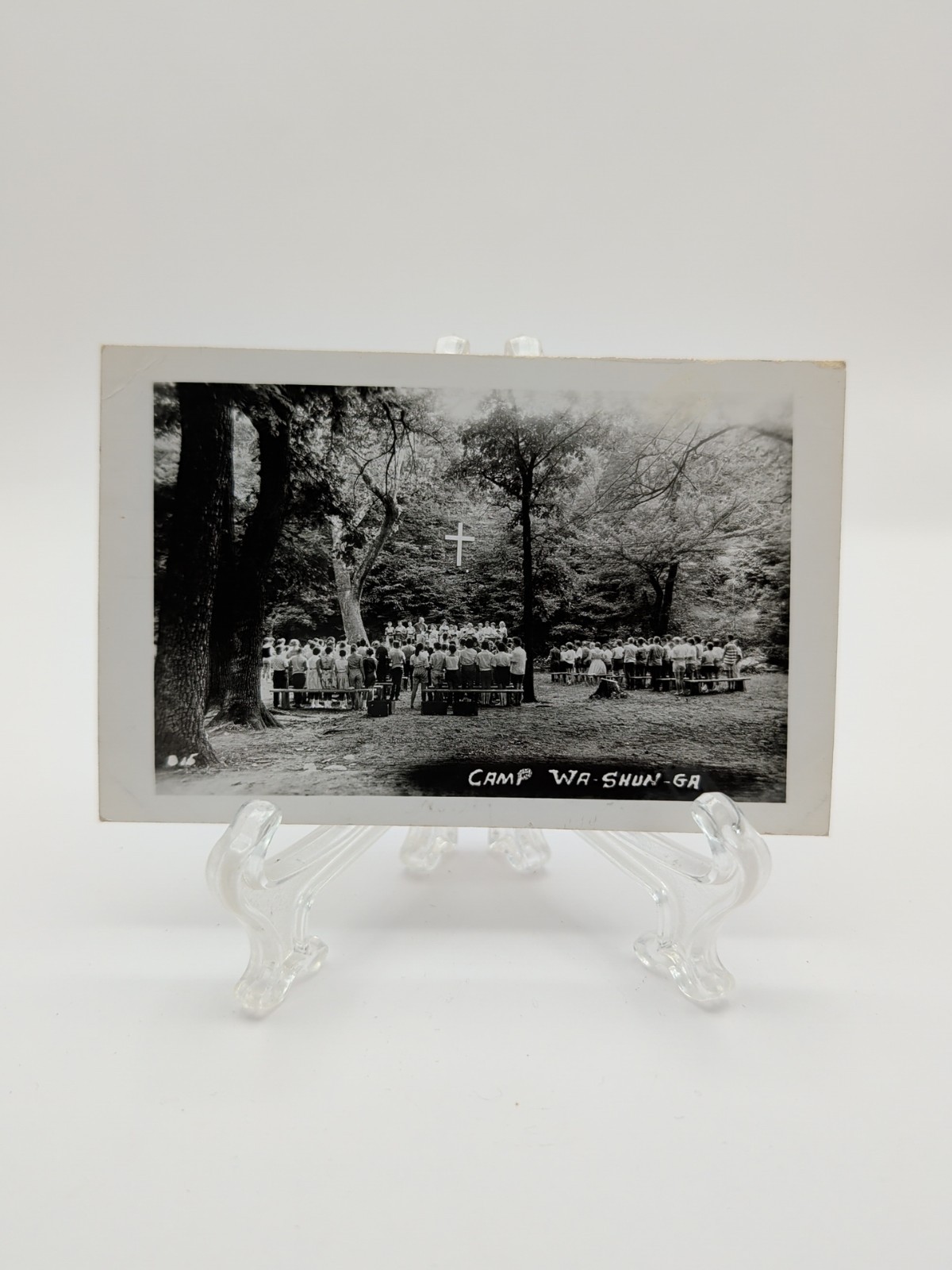 Camp Wa-Shun-Ga Junction City Kansas Religious Worship Vintage RPPC Postcard