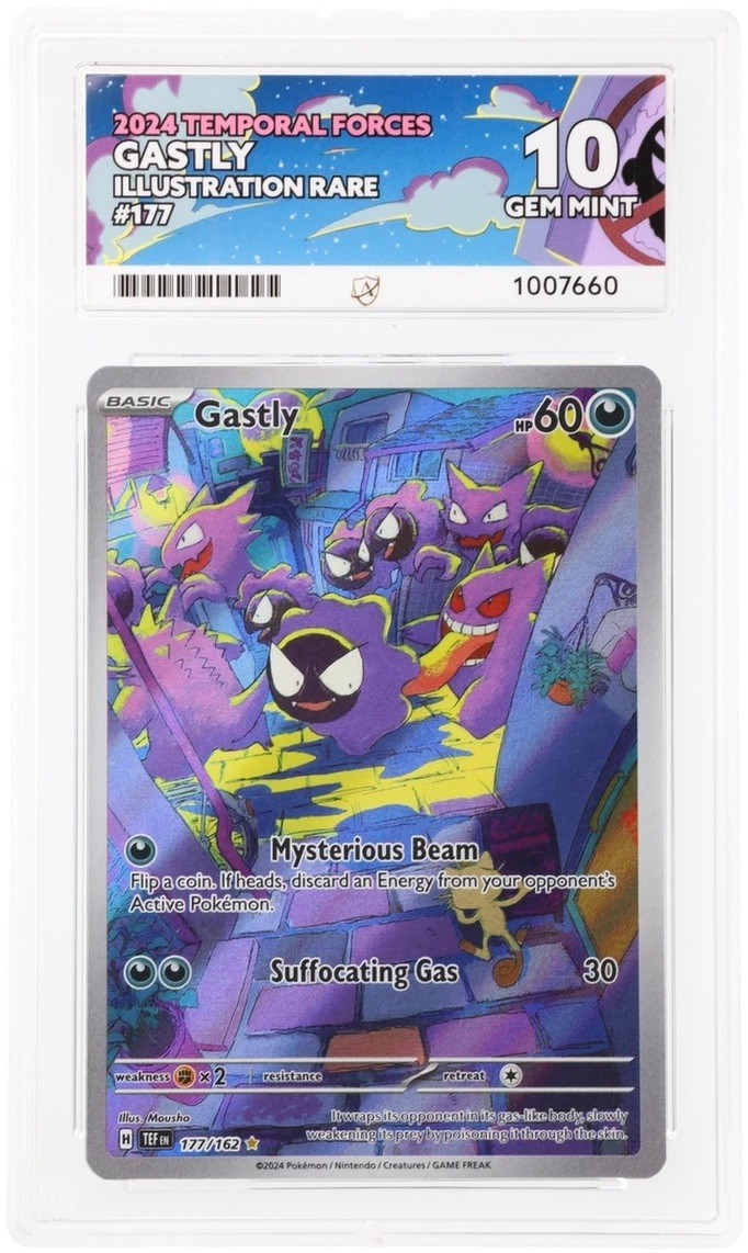 Pokémon TCG Gastly 177/162 Temporal Forces Illustration Rare Holo Ace 10