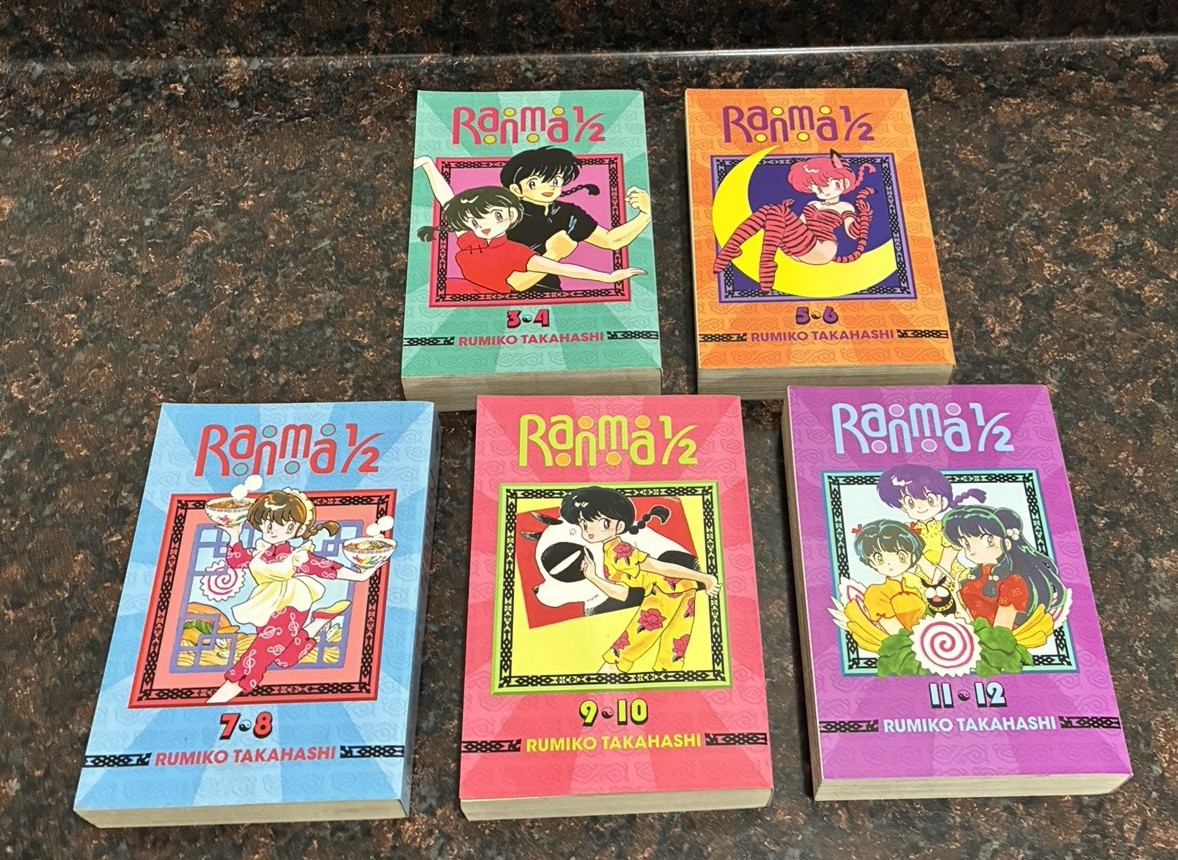 Ranma 1/2 Manga (2-in-1) Volumes 3-12 in English – First Viz Media Editions