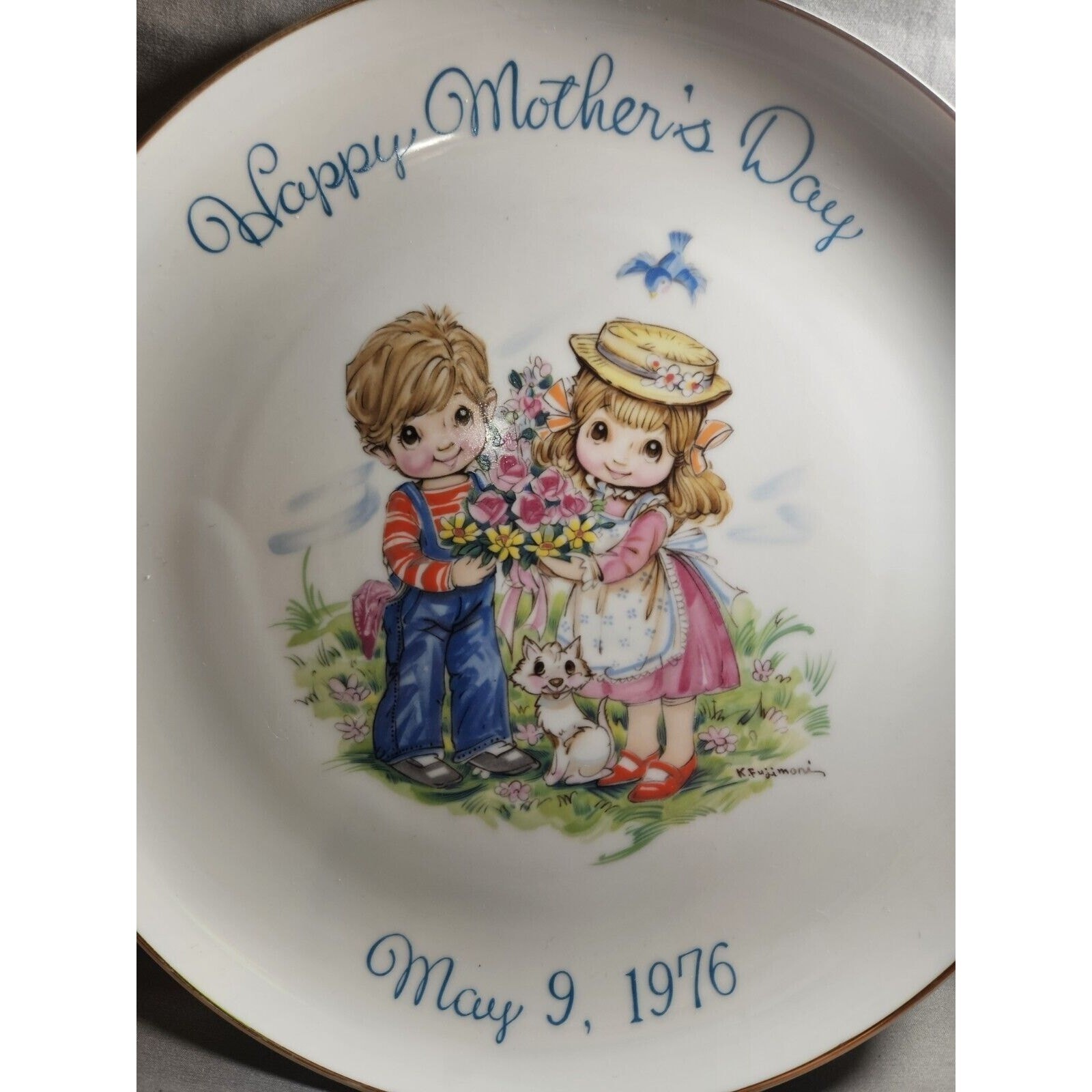 1976 HAPPY MOTHER’S DAY PLATE May 9, 1976 made in Japan VGC VTG Vintage Antique