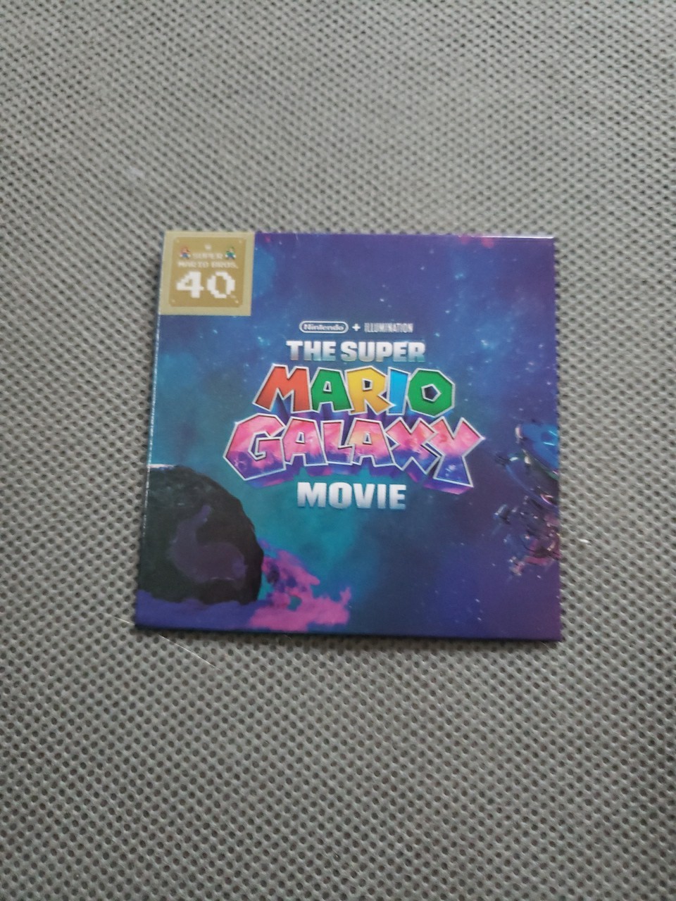 Super Mario Bros. 40th ANNIVERSARY TARGET Mario Galaxy Movie Stickers