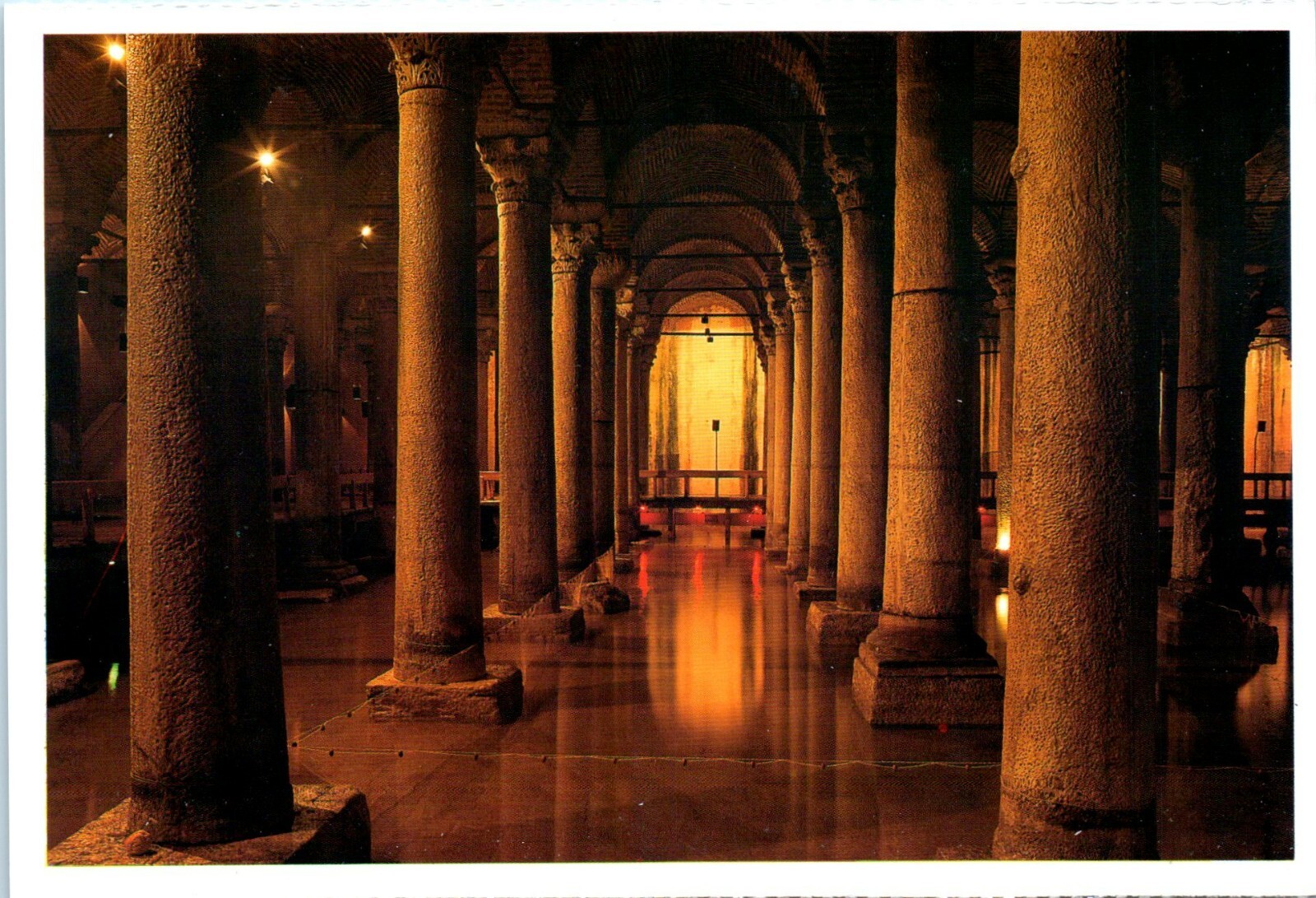 Sunken Basilica Cistern, Istanbul, Turkey Postcard