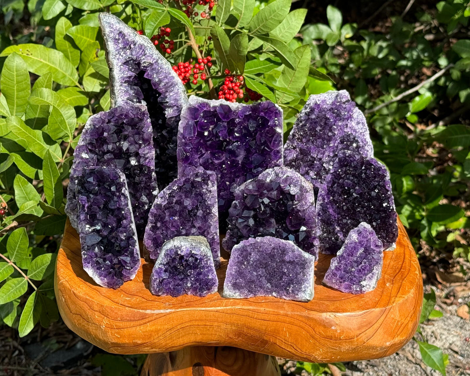 Amethyst Druze Crystal Cluster Cut Base Natural Goede Specimen: You Choose Size!