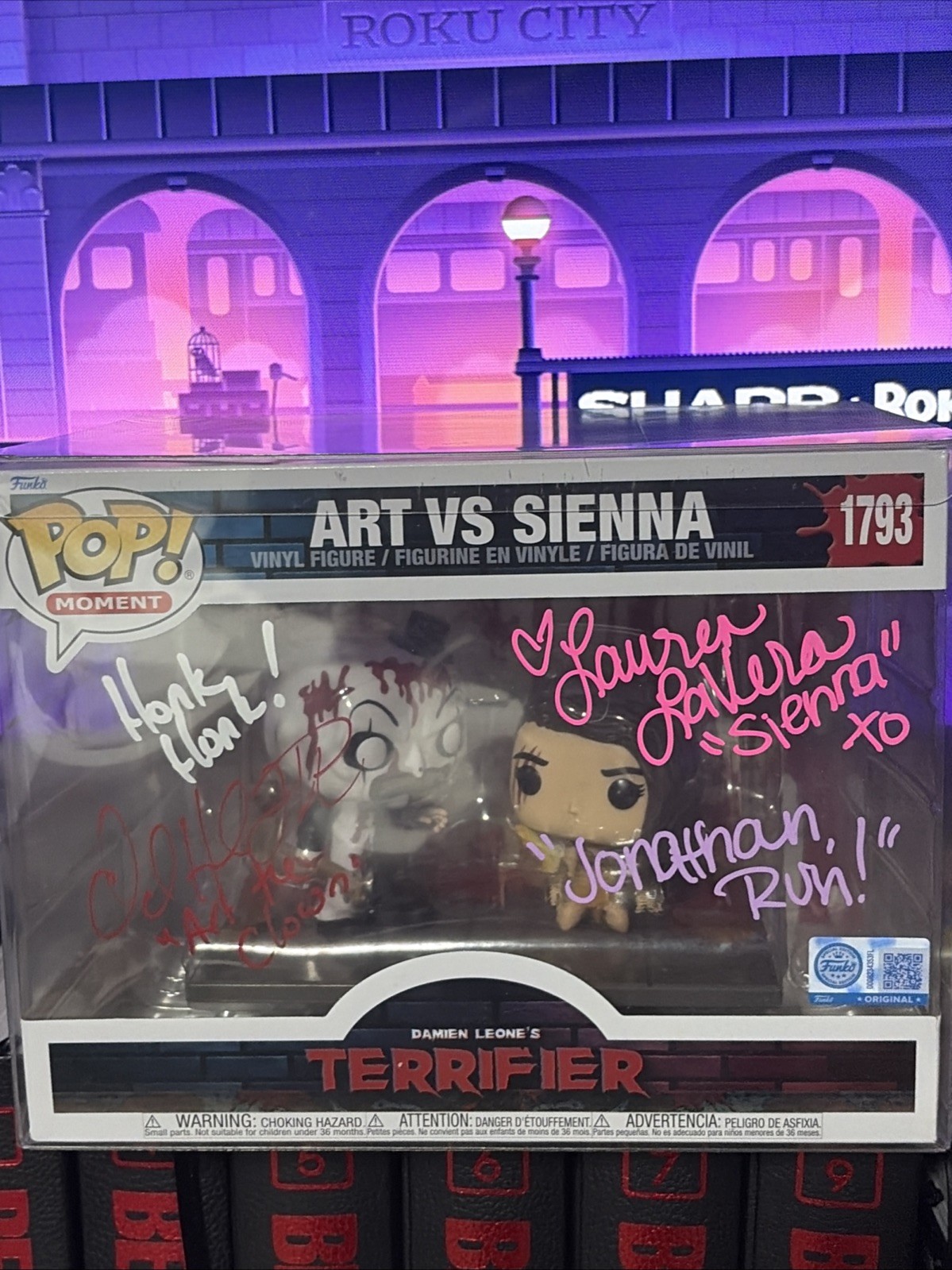 Terrifier Signed ART vs. SIENNA David Howard Thornton & Lauren LaVera Funko Pop!