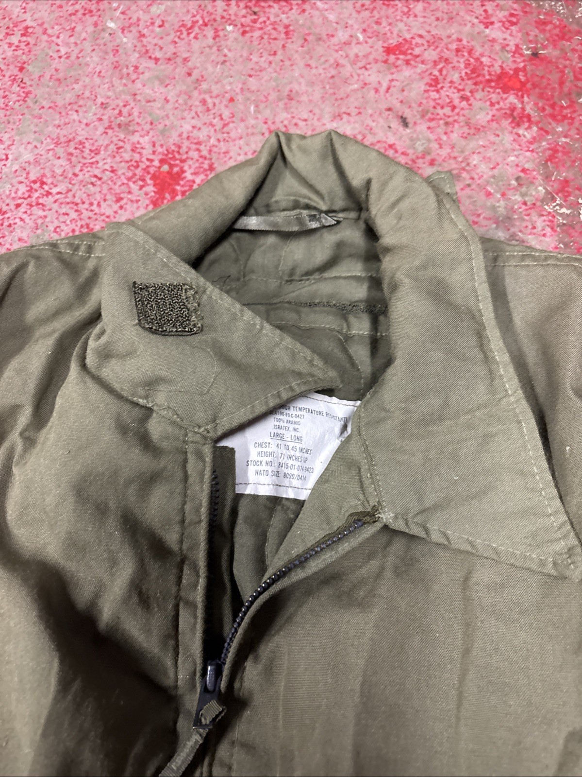Cold Weather High Temperature Resistant Jacket Tanker Jacket Large Long OD Green