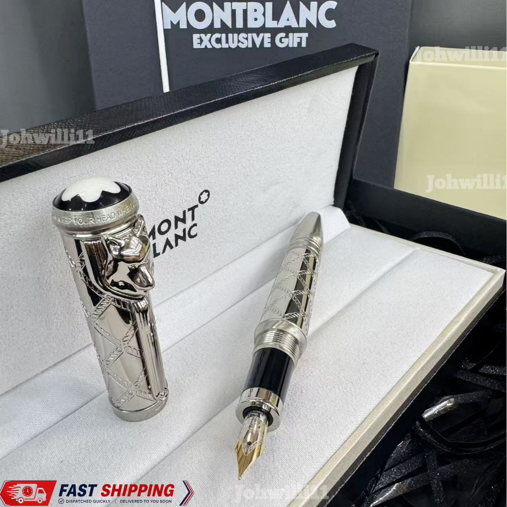 New Montblanc Rudyard Kipling Wolf Head Limited Edition Luxury Fountain Pen