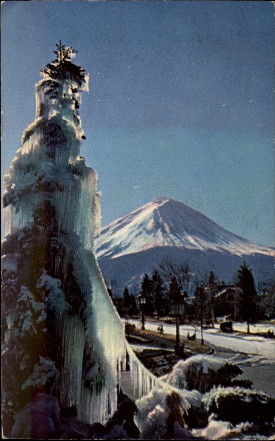 Mount Fuji Yamanashi Prefecture Japan vintage postcard q978