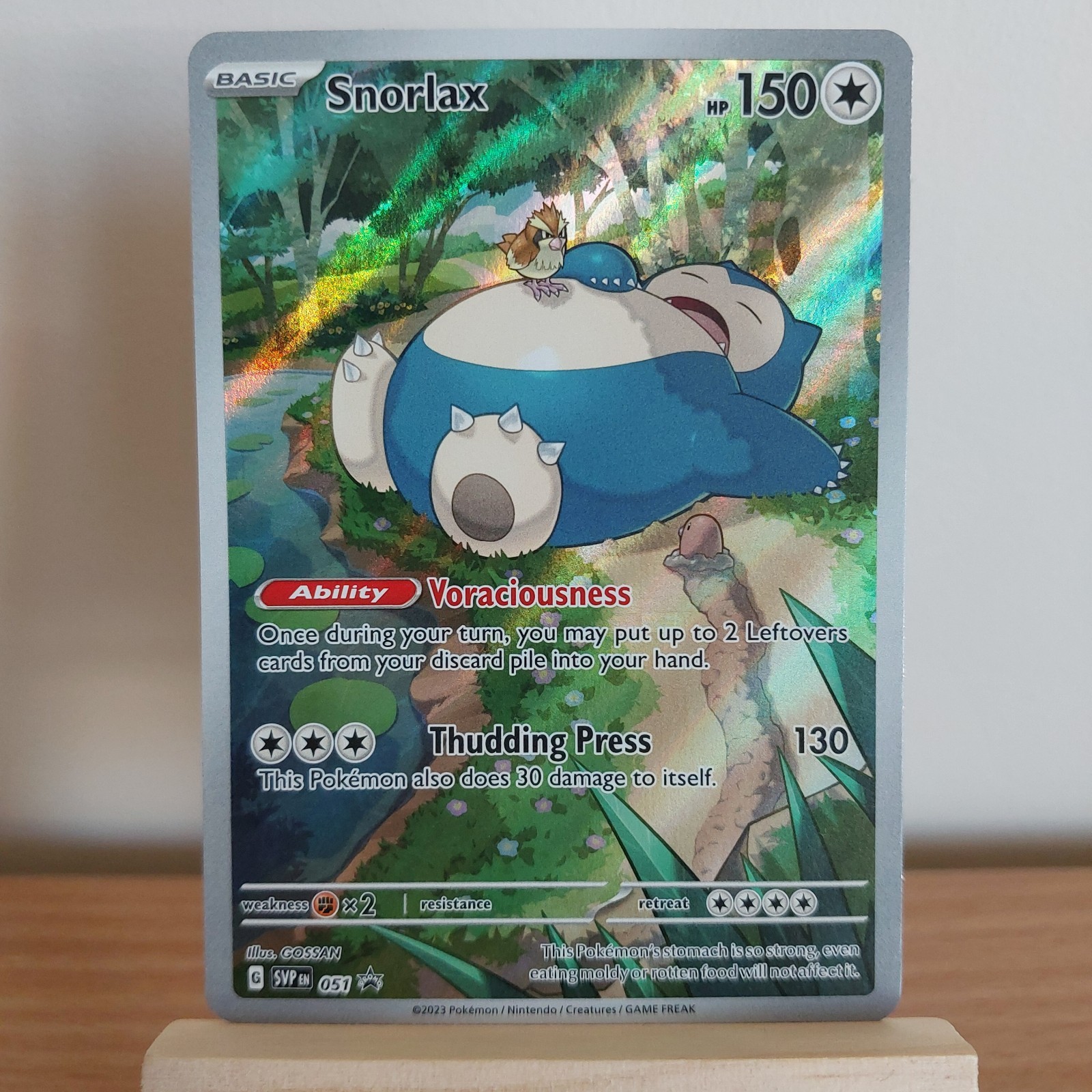 Pokémon TCG Snorlax 051 Black Star Promo Scarlet And Violet Rare Holo Foil #1H