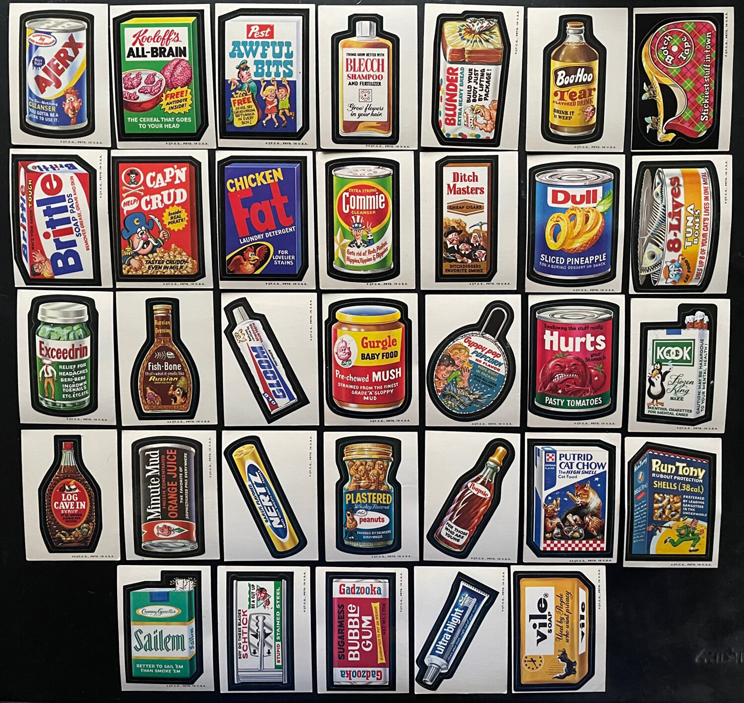 1973 Topps Wacky Packages Original Series 2 White Tan Back Stickers YOUR CHOICE