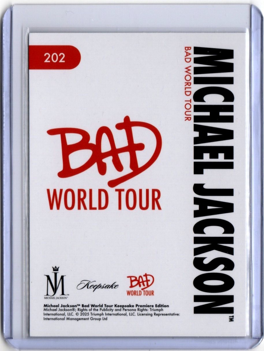 2025 Keepsake Michael Jackson BAD World Tour Pick Your Card. FREE SHIPPING!