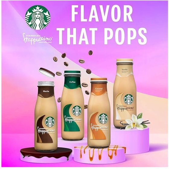 Starbucks Frappuccino Coffee Drink, Mocha Flavored, 13.7 fl oz Bottles – 12 pack