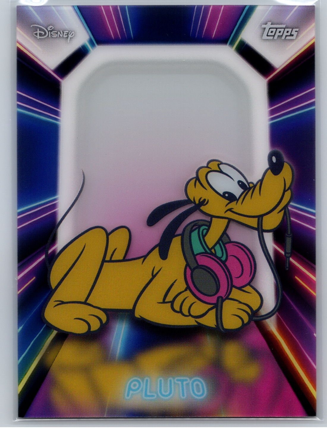 2026 Topps Disney Neon #NPL-20 Pluto Illuminated Neon Lights PETG Insert