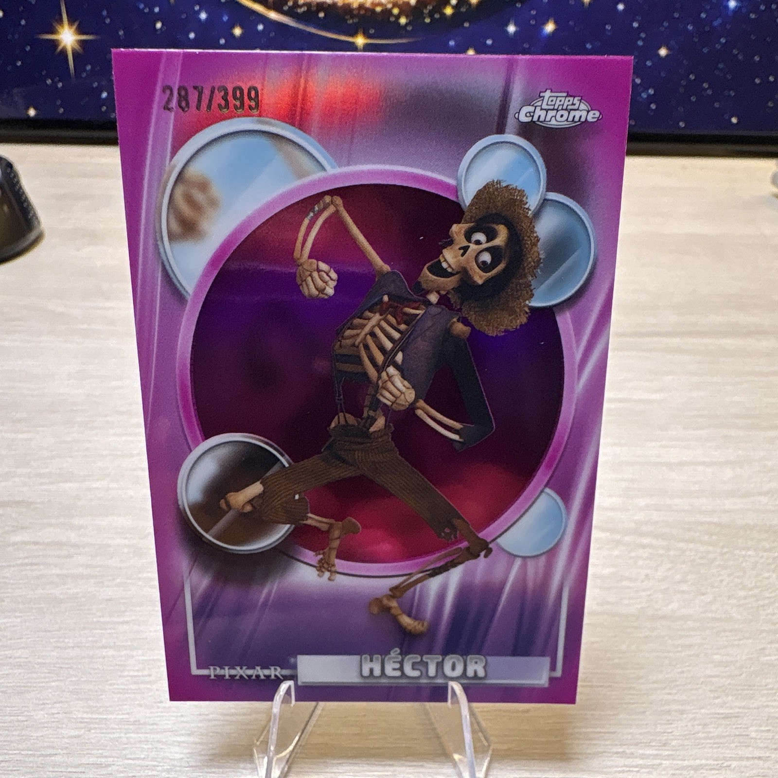 Hector 2026 Topps Chrome Disney Coco Magenta Refractor /399