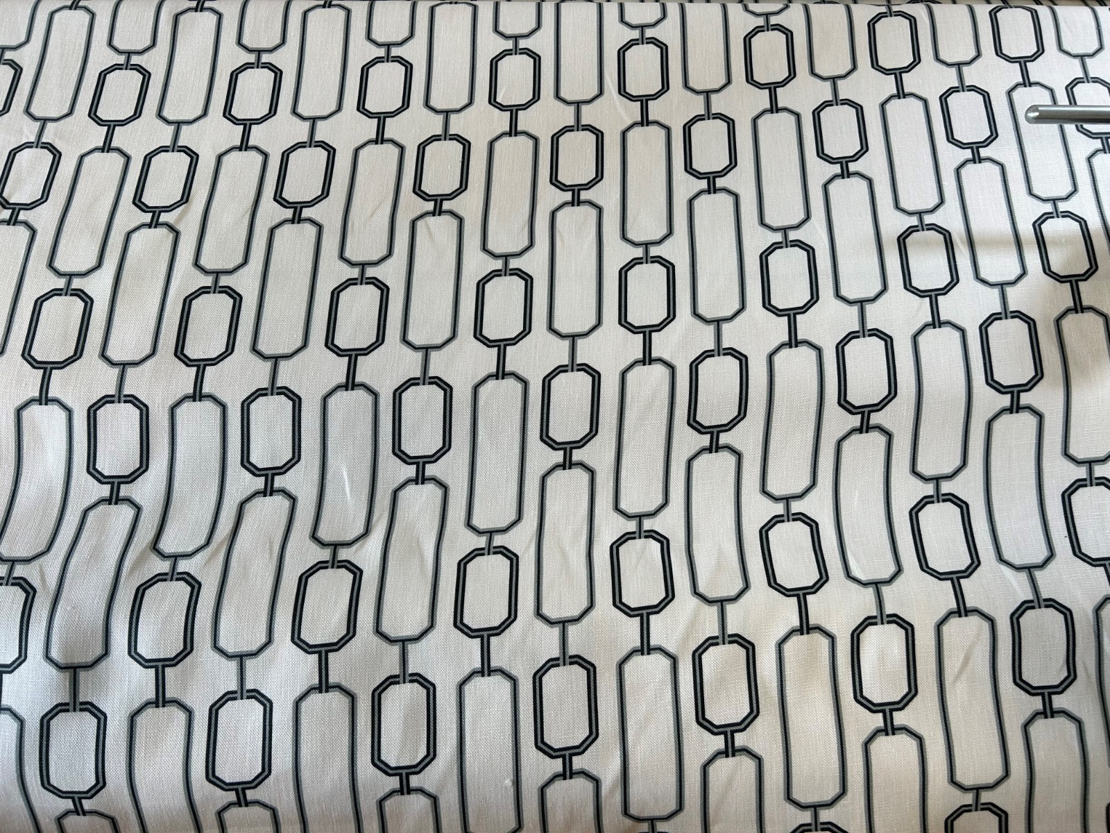 Designer Geometric Fabric, 100% Linen, 9.5oz., 322gsm, BTY, Swatch Available