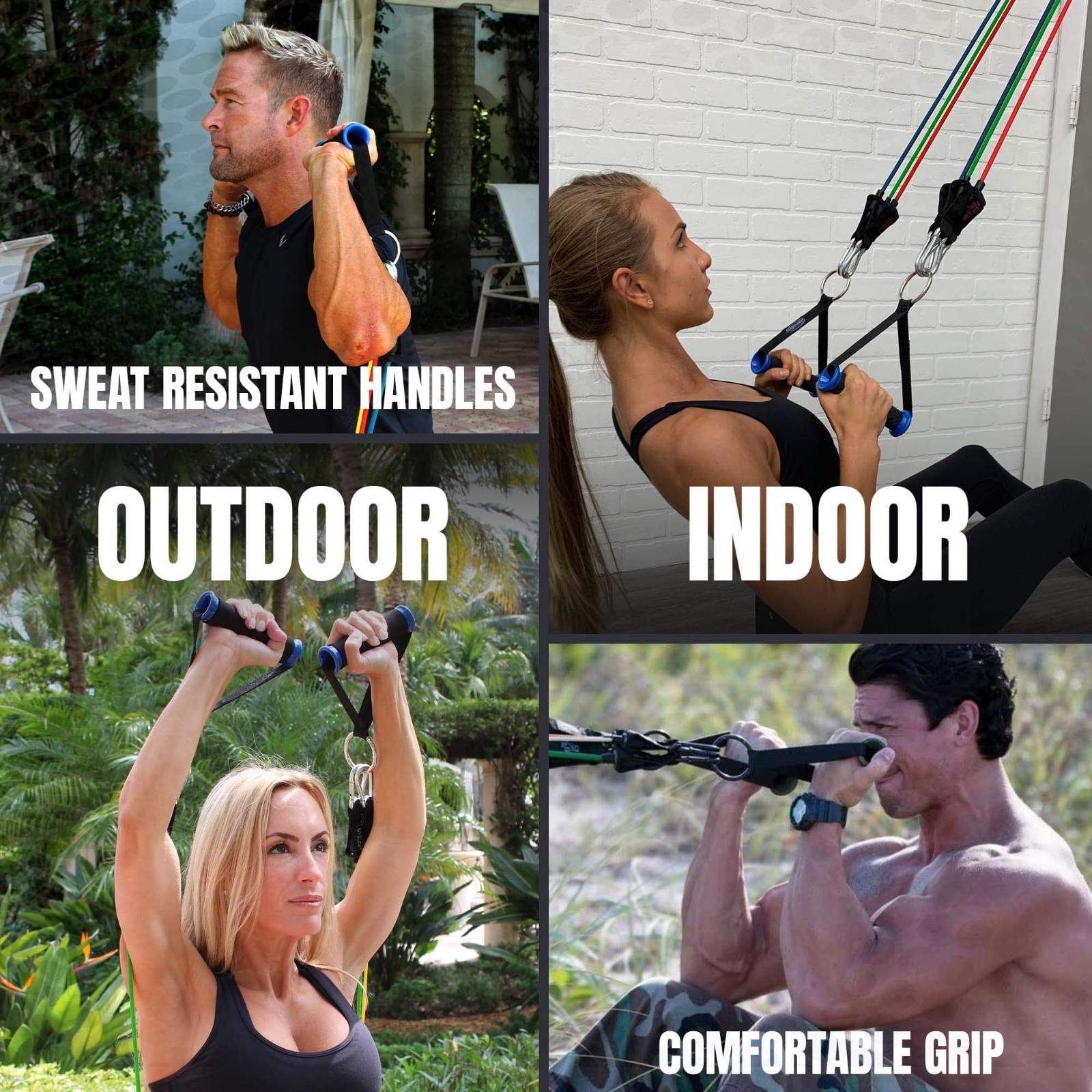Bodylastics Patented Basic Series Resistance Band Set – Resistance Bands with Sn