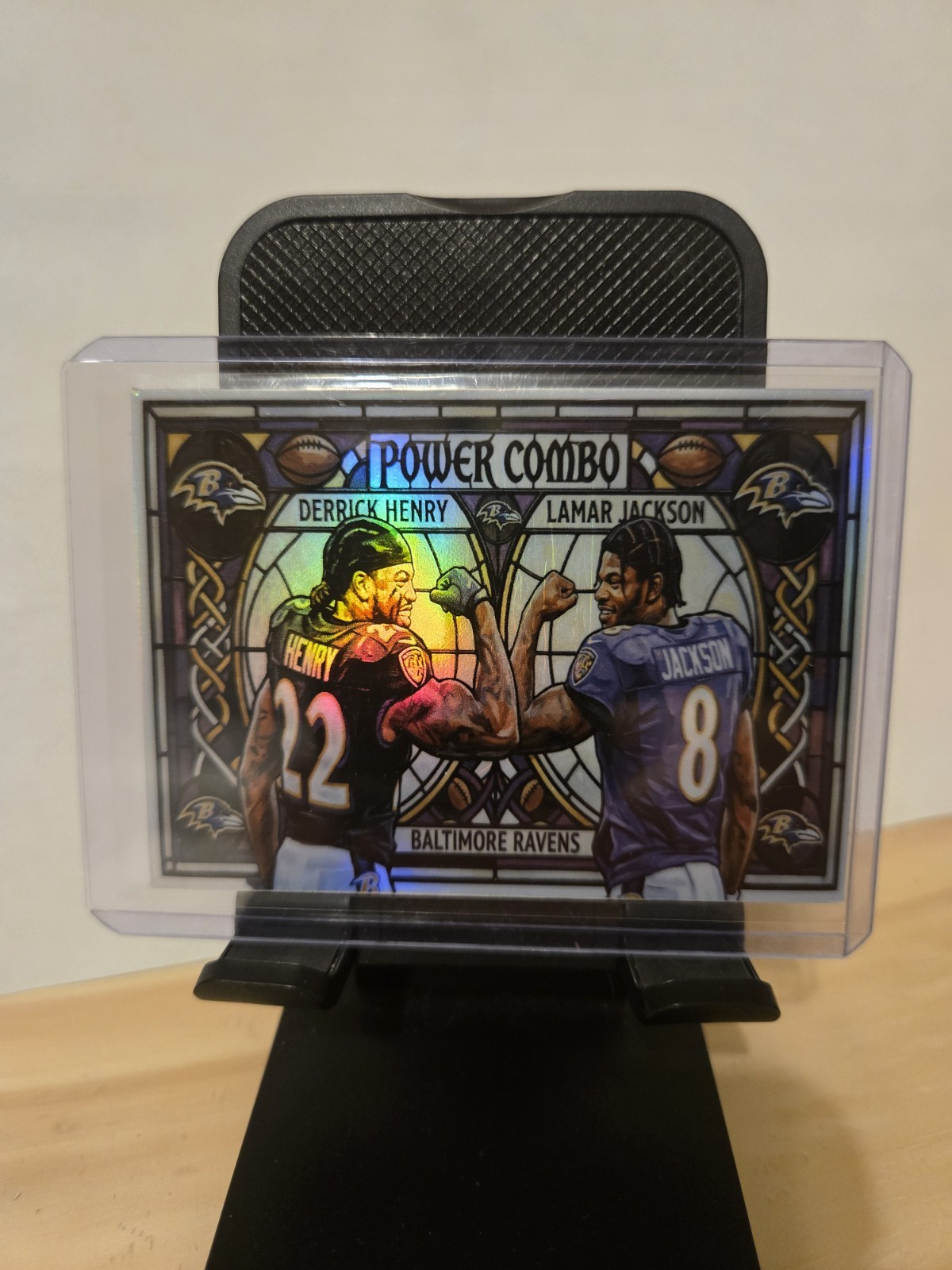 Custom Holo Derrick Henry Lamar Jackson Stained Glass Fan Art Card ACEO