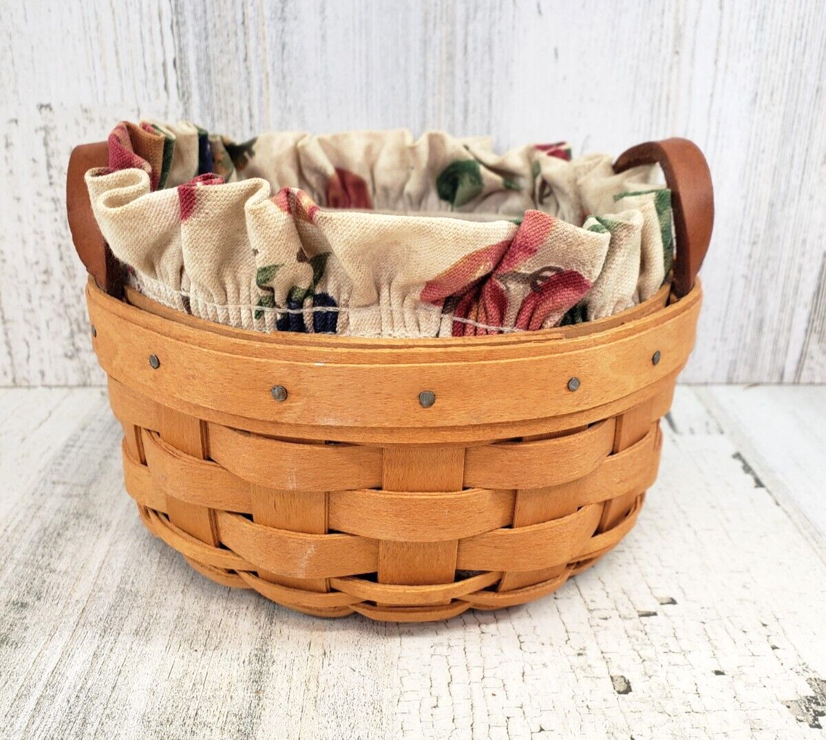 Longaberger Saffron Booking Basket COMBO BASKET Liner & Protector 2002