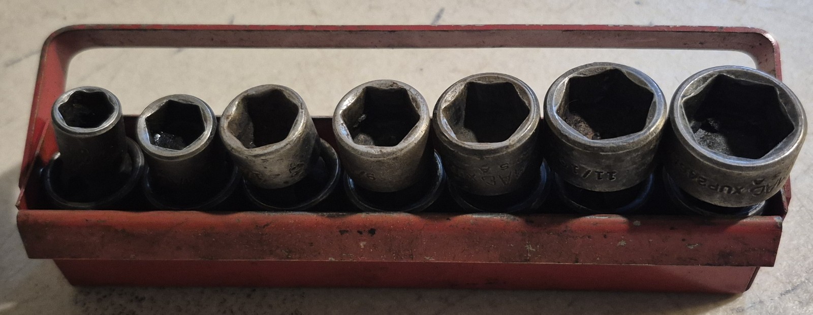 Mac XUP Universal Swivel 7 pc Socket Set 3/8″ Drive 3/8″ to 3/4″ USA