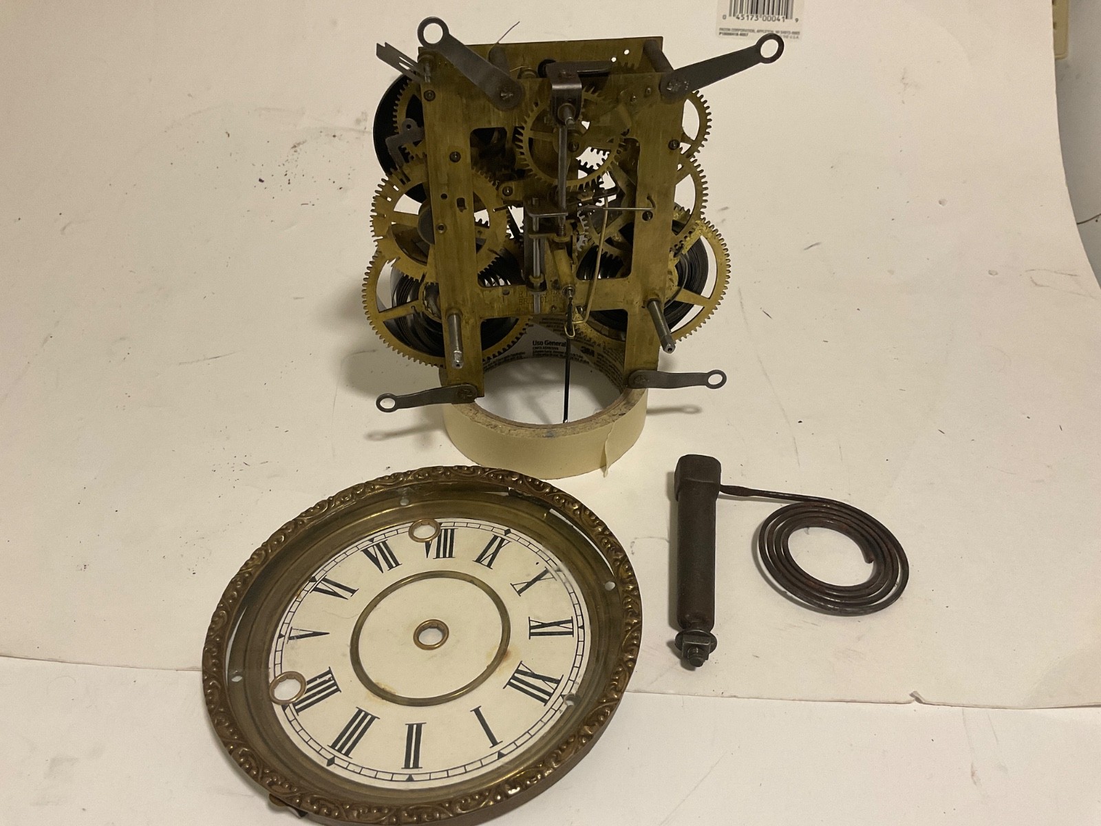 GILBERT PARLOR CLOCK MOVEMENT stamped 11 20