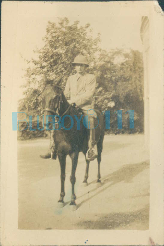 WW2 15th Punjab Regiment officer On his horse India 1940