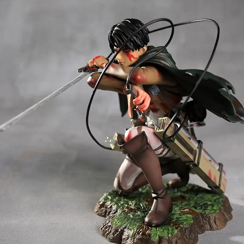 Action Figure Levi Ackerman Attack On Titan Anime Battle Ver Figure Statue Doll