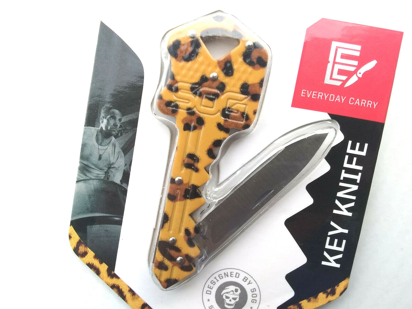 Leopard Cheetah Folding Key Chain Mini Purse Pocket Knife Lockback Blade Womens