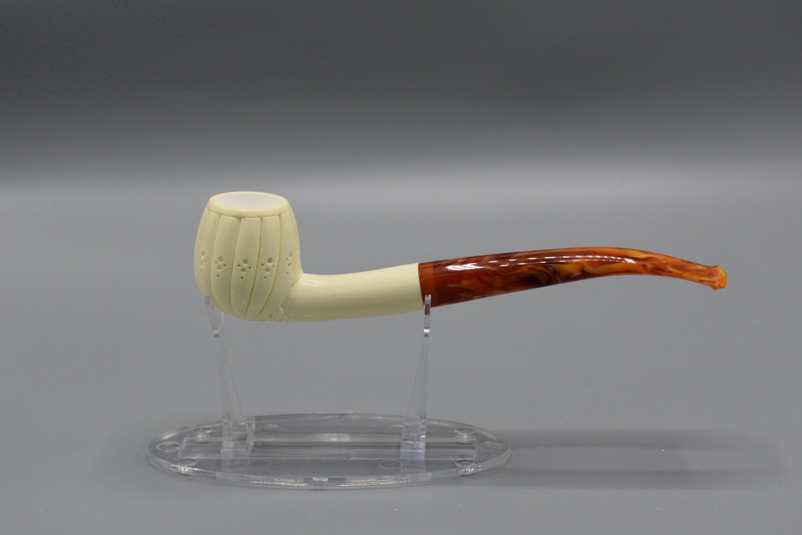 Spiral Apple Shape Pipe By Ege new-block Meerschaum Handmade W Case#1593