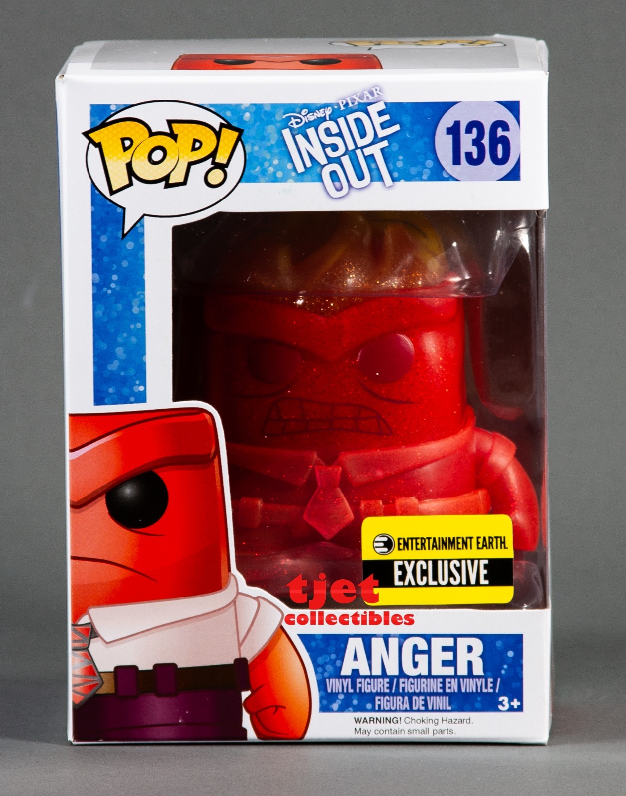 POP! Disney-Pixar Inside Out #136 Anger Vinyl Figure EE Exclusive New
