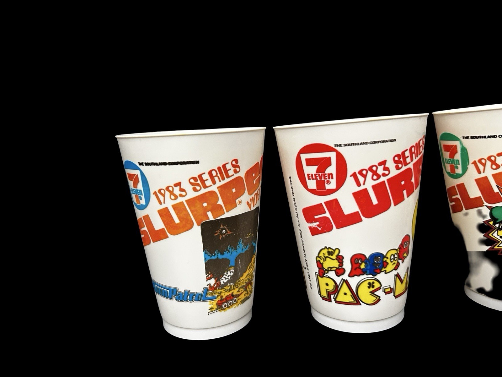 Lot Of 6 VTG Video Game 7-11 Slurpee Plastic Cups 1983 Arcade Games 7eleven READ