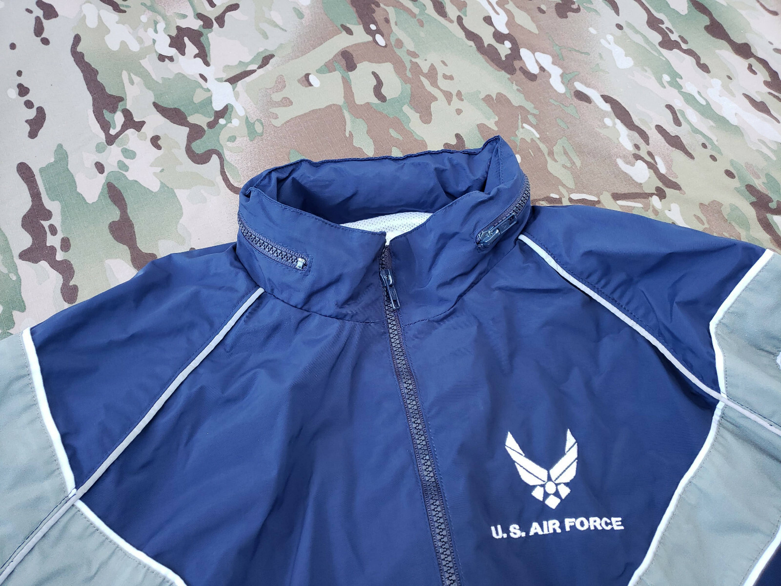 🇺🇸 US AIR FORCE USAF Small Long HOODED PHYSICAL FITNESS COAT JACKET PTU PT🇺🇸