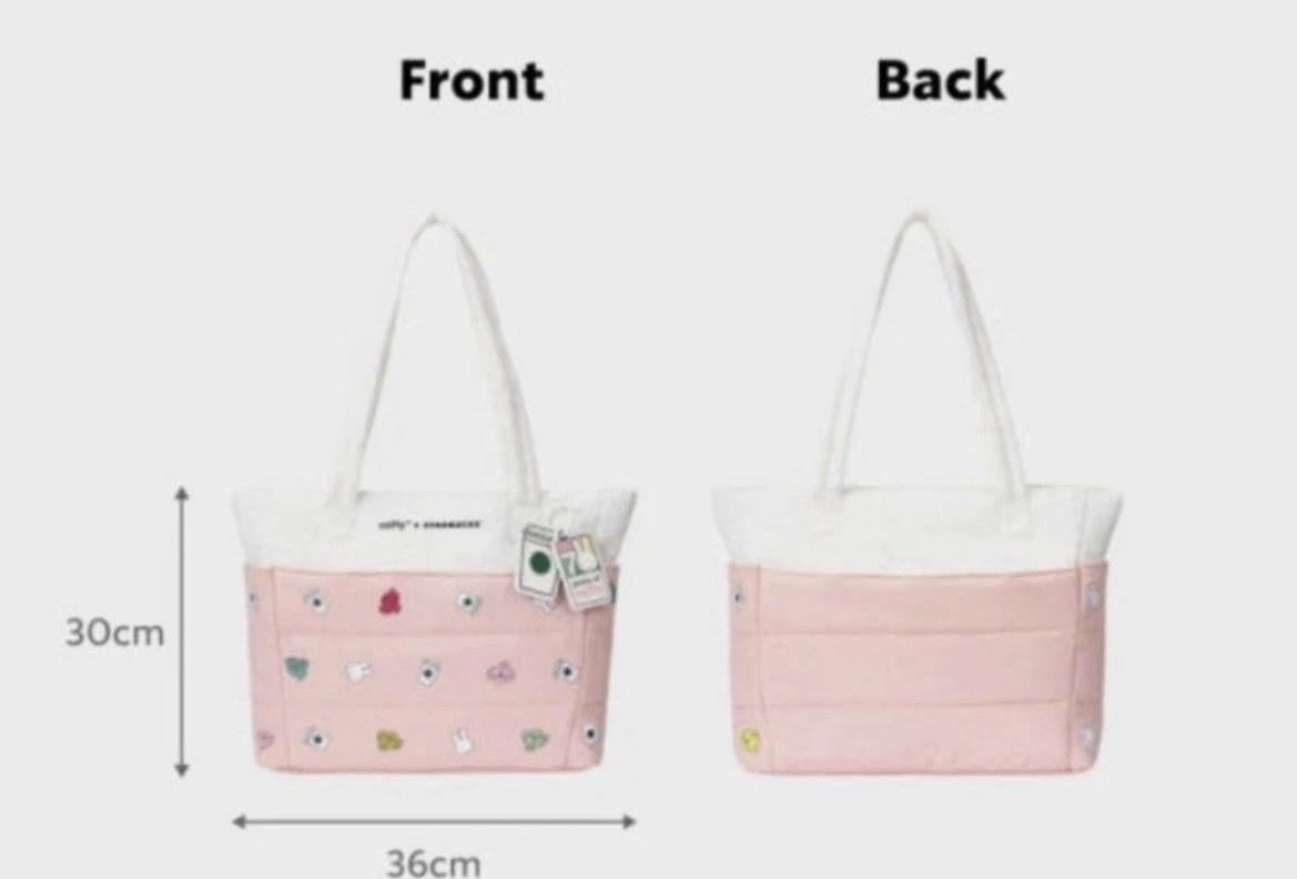 Starbucks Korea 2025 Miffy Puffer Tote Bag Large Pink Limited Edition