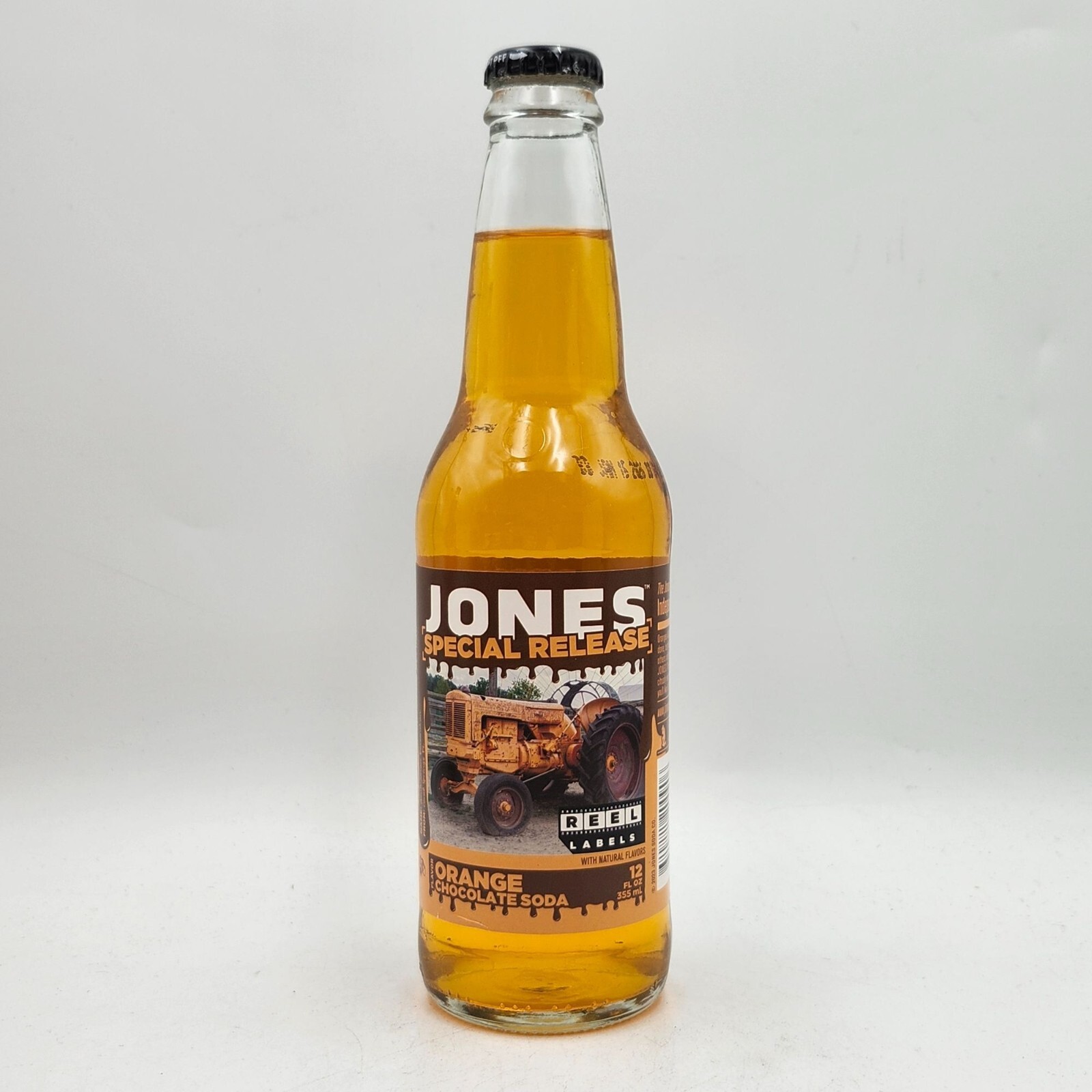 Jones Special Release Orange Chocolate Soda 12 Fl Oz Ltd Edition Reel Labels c