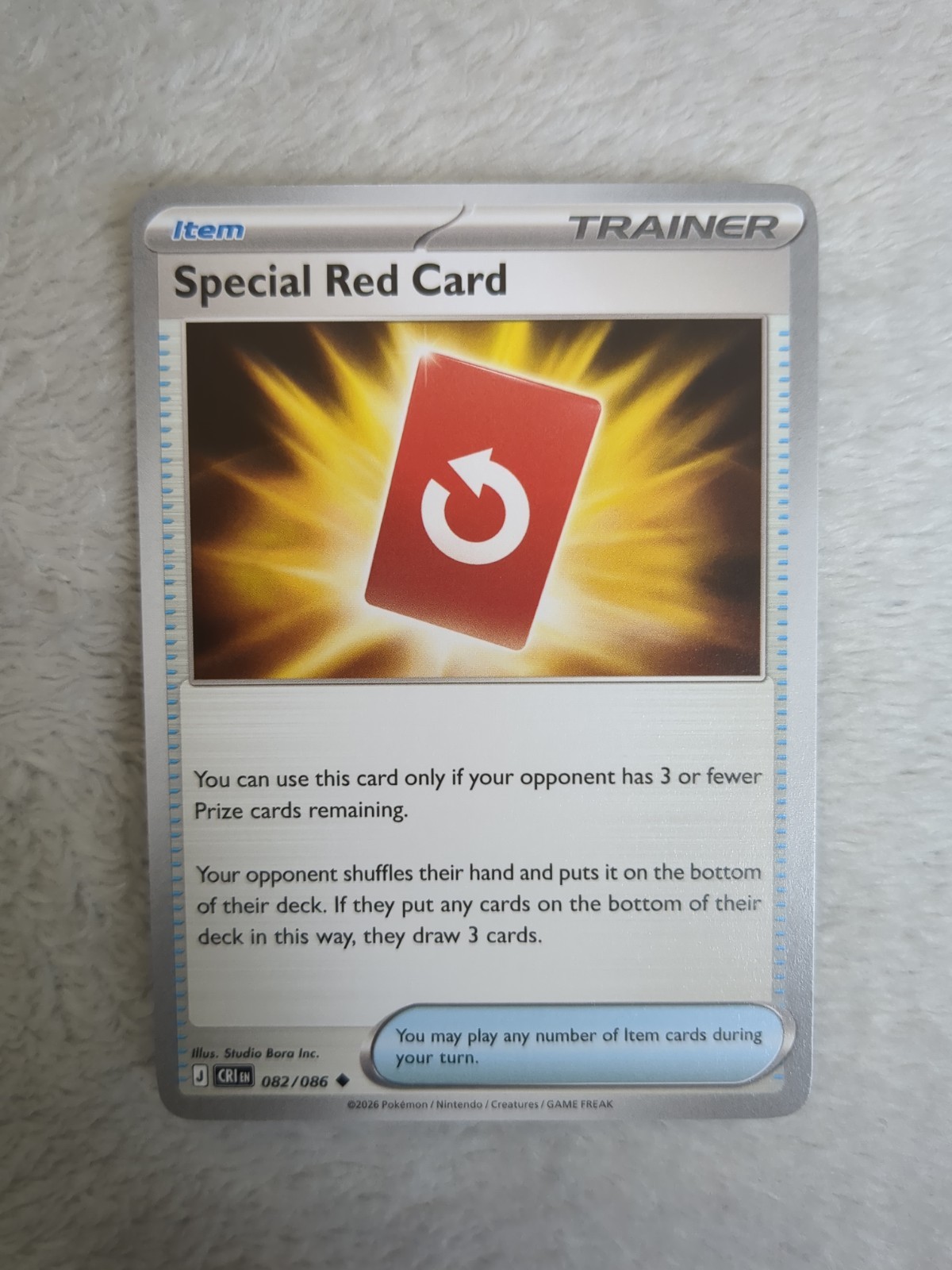 Pokemon | CRI | Special Red Card – 082/086 | 082/086 | common