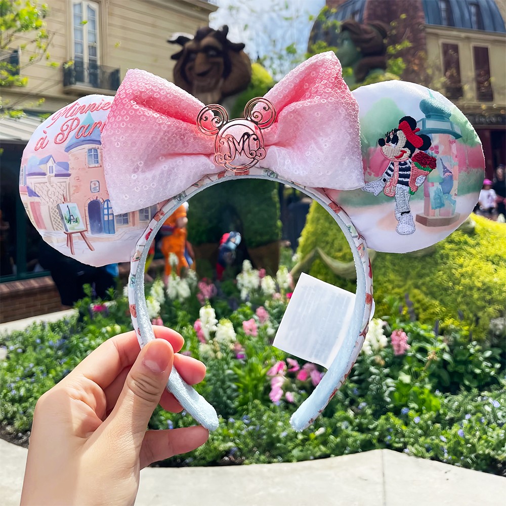 Disneyland Paris Epcot France World Showcase La Vie en Rose Minnie Ears Headband