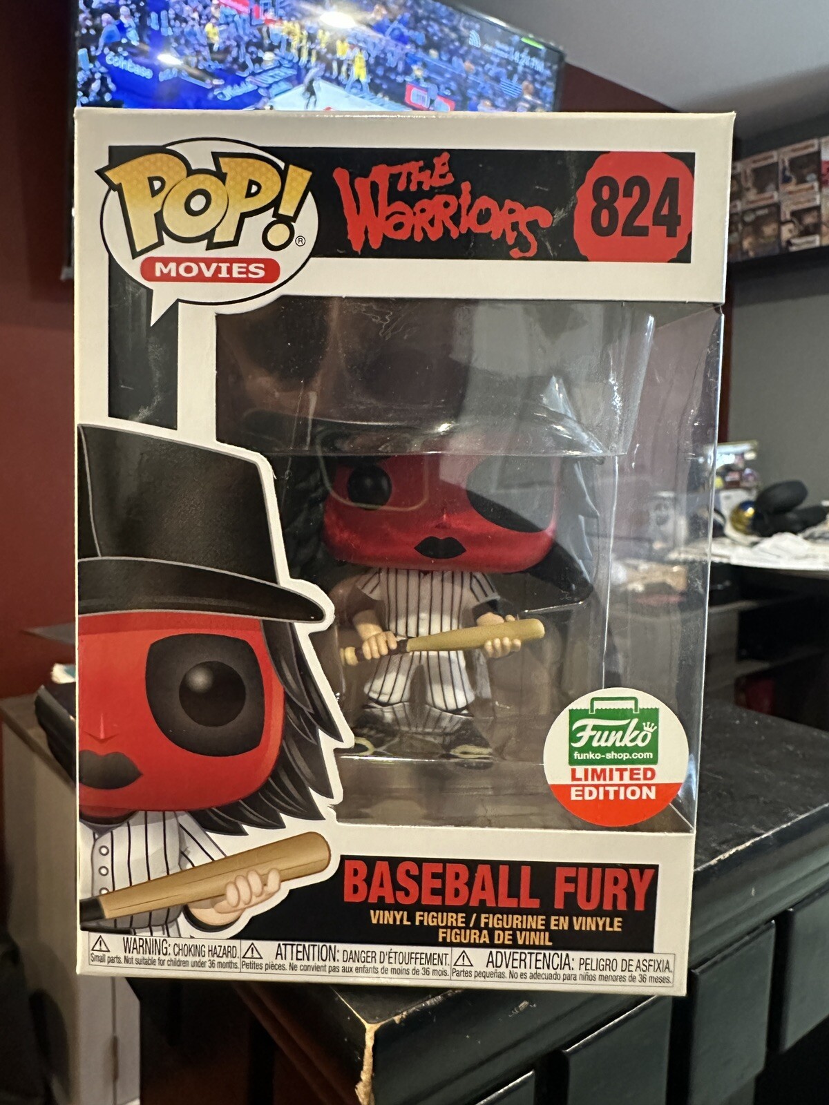 FUNKO POP BASEBALL FURY (RED) THE WARRIORS CYBER MONDAY LIMITED SHOP EXCLUSIVE