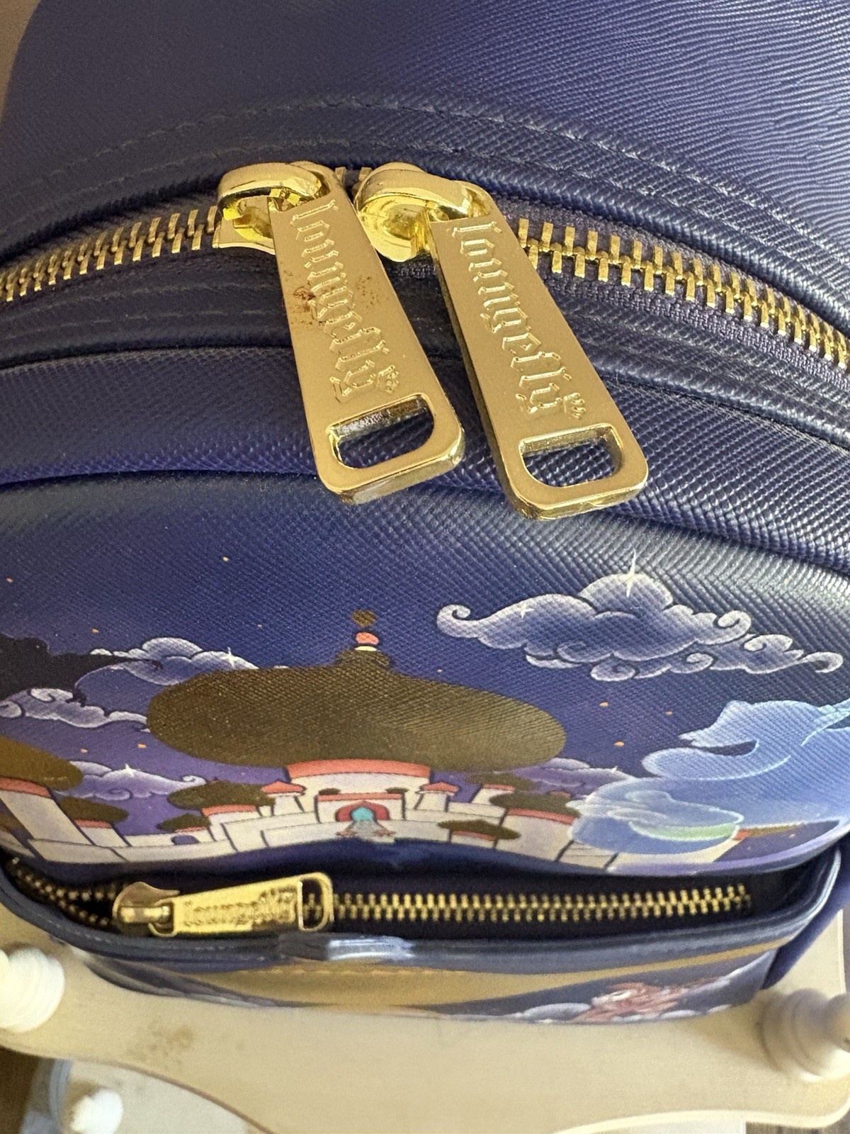 Loungefly Disney Aladdin Mini Backpack Blue Gold Multicolor Collectible Bag