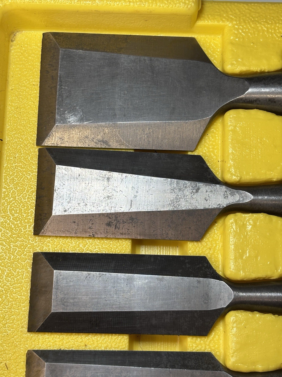 Vintage Stanley Professional Chisel Set 9 Pc W/ Stand Up Case*Full Set*See Pics