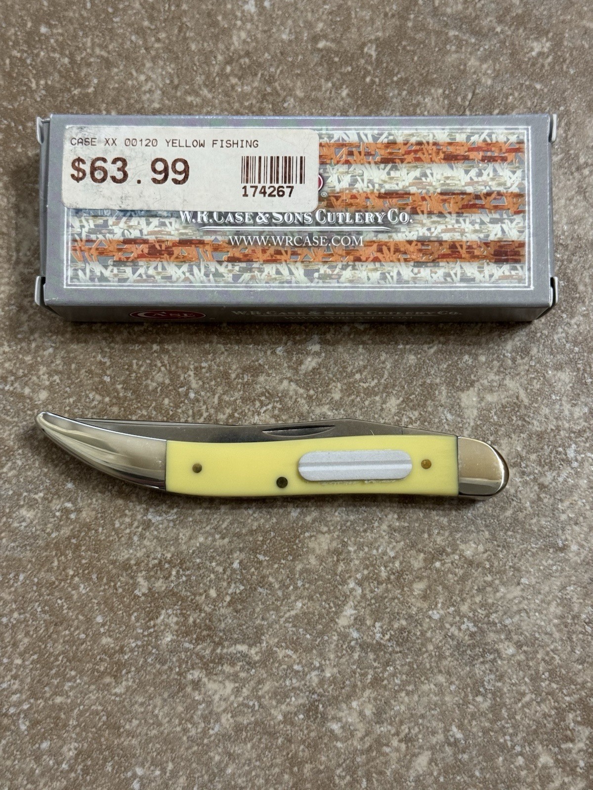 Case XX 00120 Yellow Synthetic Smooth Fishing Pocket Knife (320094F SS)