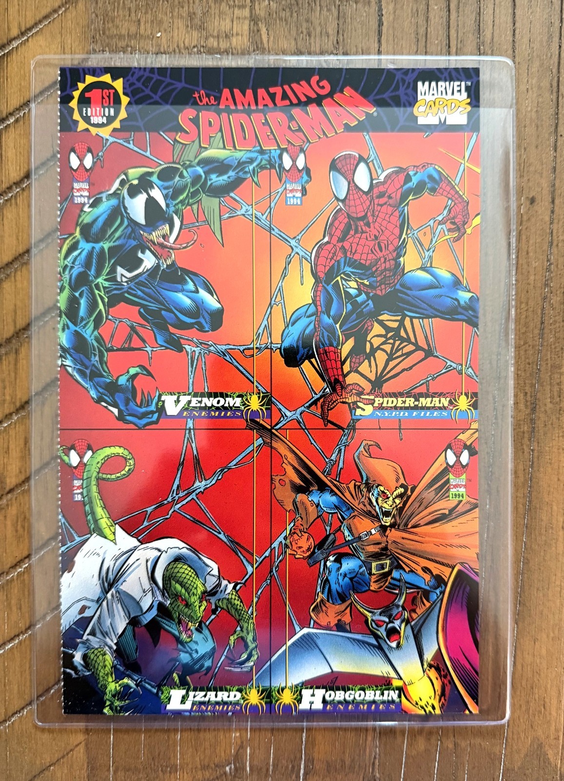1994 Marvel The Amazing Spiderman Promo card Sheet with 4 Mint Cards 1st edition