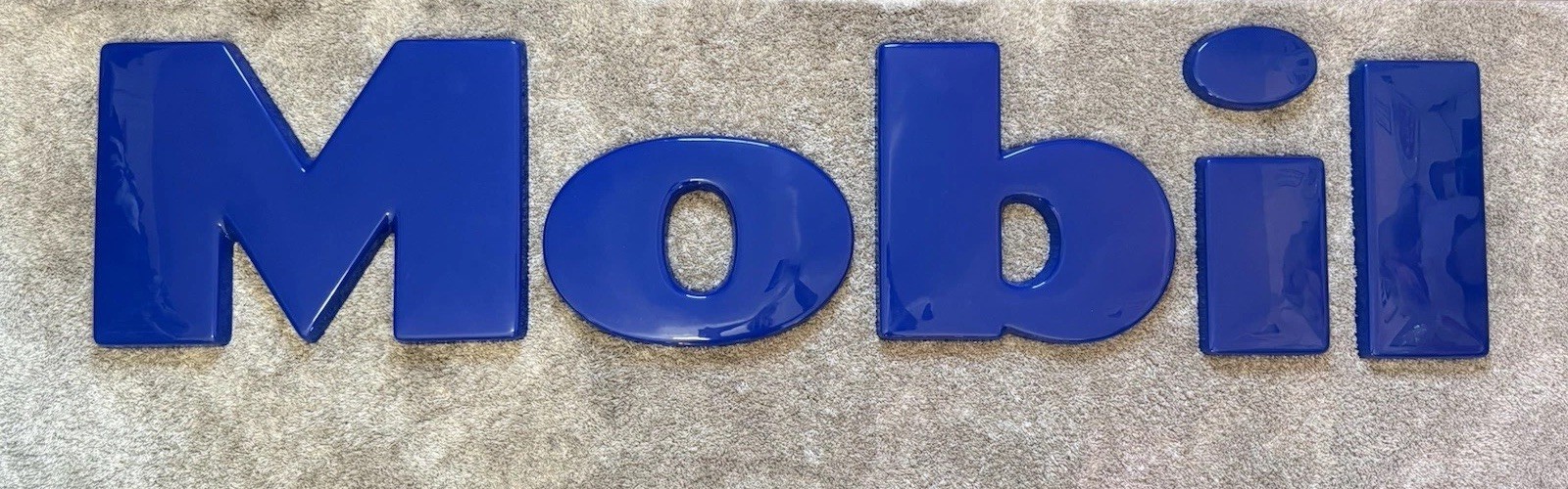 Mobil Gas Oil Sign Plastic Service Station