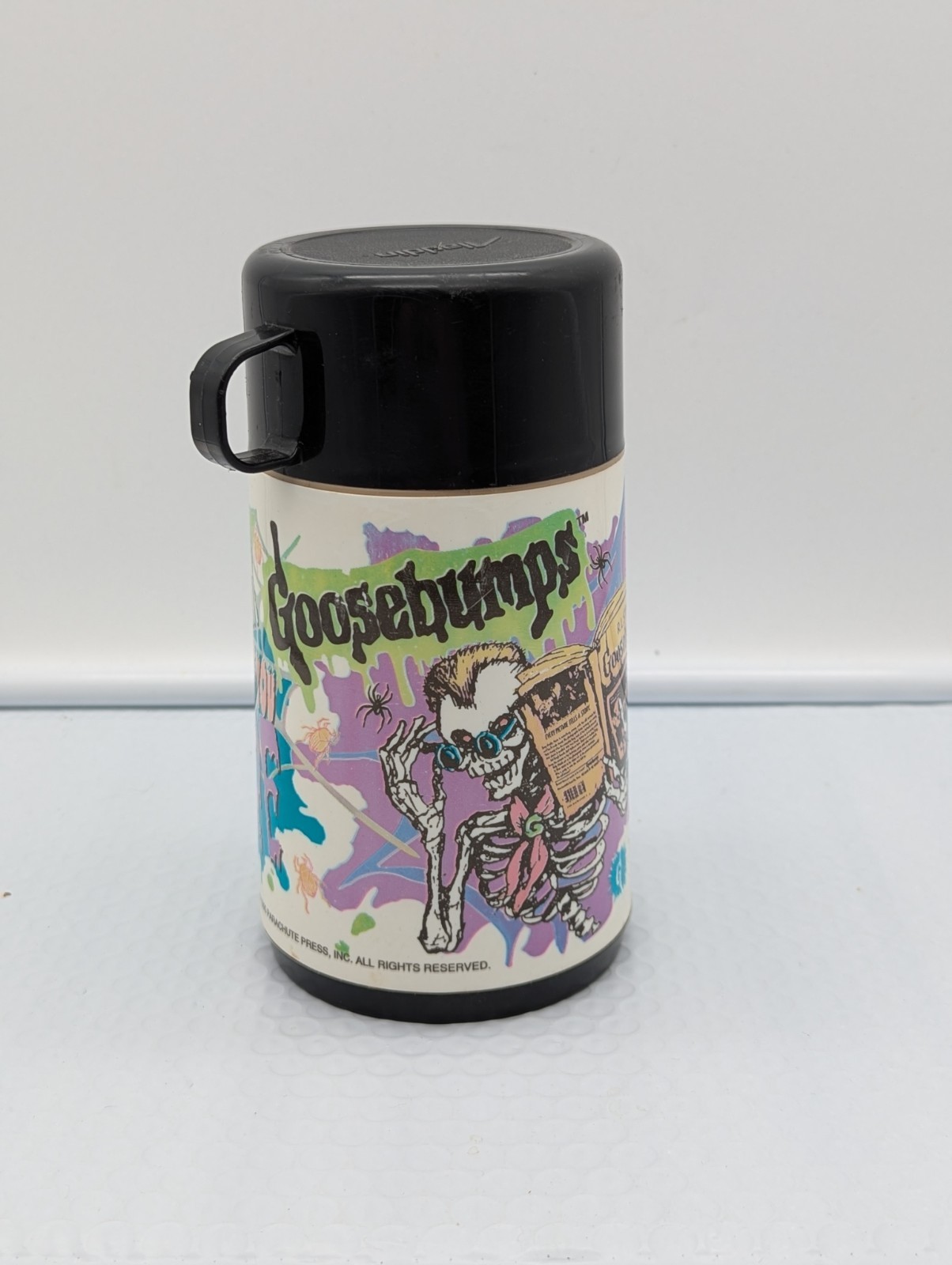 Aladdin Goosebumps Thermos Black Lid Boo Dude/Enter If U Dare RL Stine Skeleton