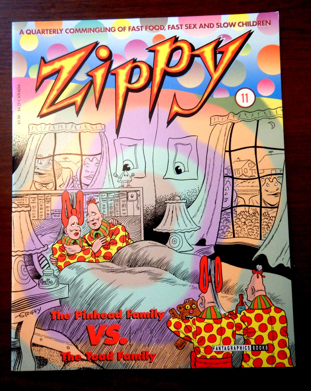 ZIPPY QUARTERLY #11 1994 BILL GRIFFITH PINHEAD FAMILY VS TOAD FAMILY MINT!