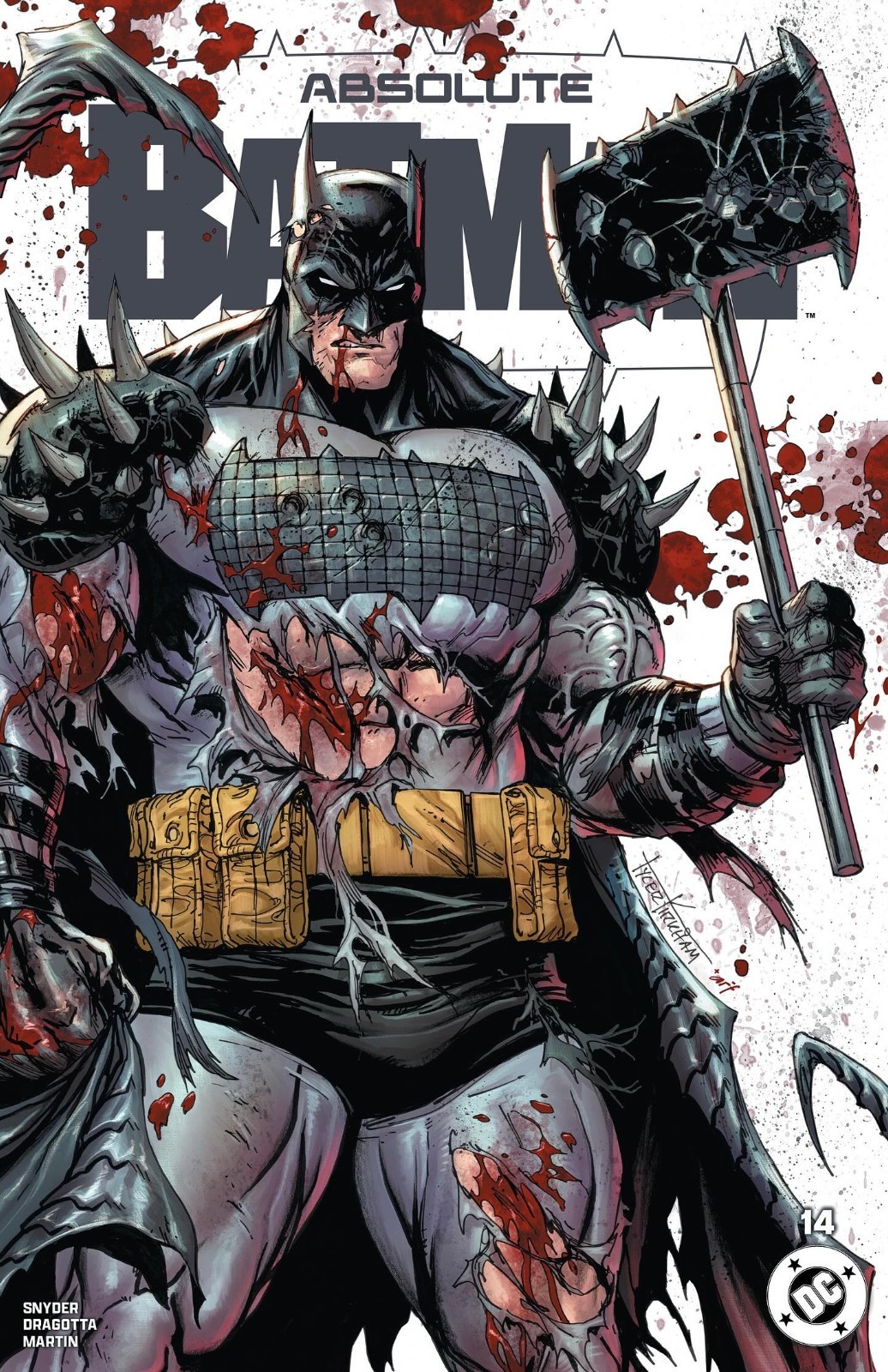 ABSOLUTE BATMAN 14 Battle Damage Kirkham Variant TRADE DRESS 1st Print Exclusive