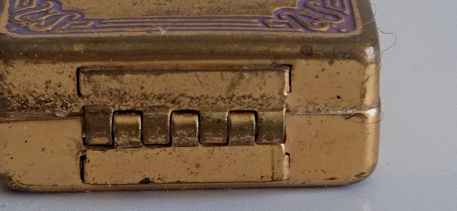 Antique “Melba” Gold Plated Compact, c1920 Art Nouveau Powder Case w Mirror